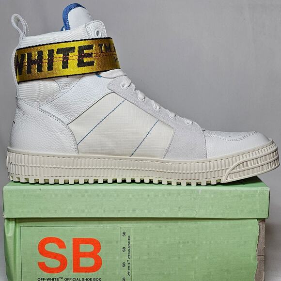 Off-White White c/o VIRGIL ABLOH Canvas and Leather Industrial High Top - Picture 10 of 16